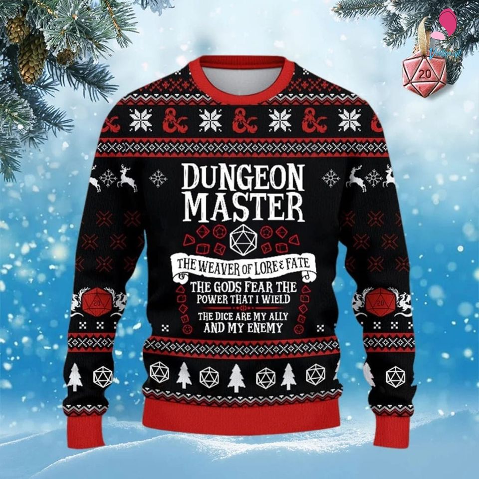 Dungeon Master Ugly Christmas Sweater | Dungeons And Dragons Christmas Sweatshirt