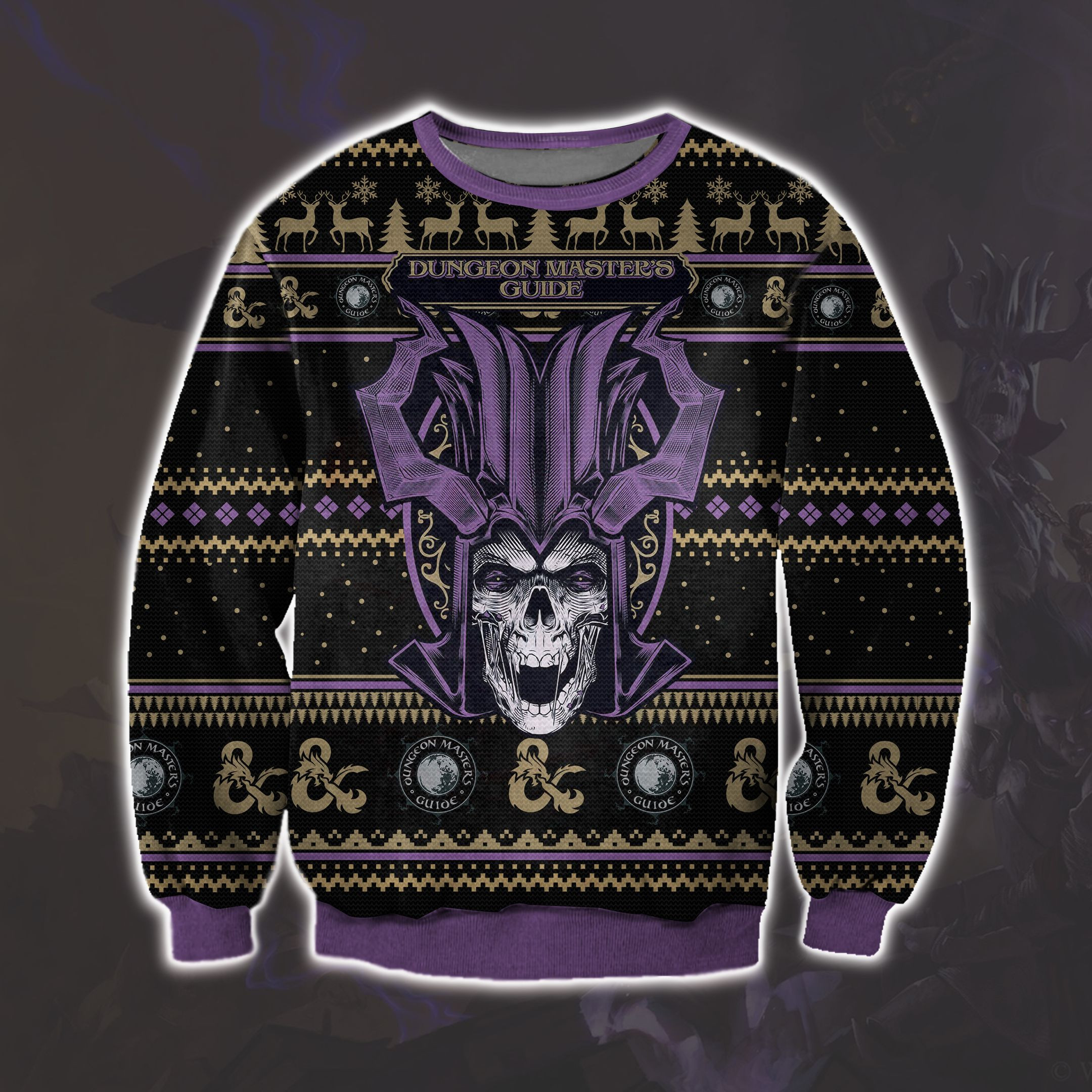 Dungeon Master'S Guide 3D Print Ugly Christmas Sweater Adult 3D Funny Matching for family