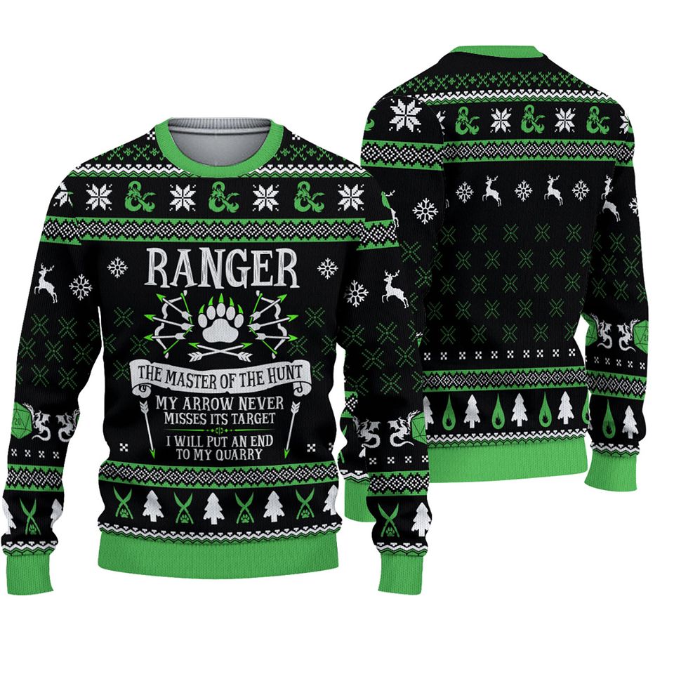 Dungeon Ranger Ugly Christmas Sweater,Dungeons And Dragons Christmas Sweatshirt