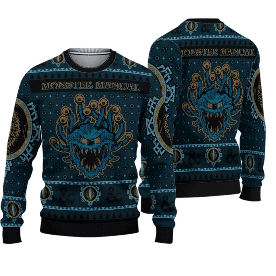 Dungeons & Dragons Monster Manual Ugly Christmas Sweater