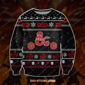 Dungeons & Dragons Ugly Christmas Sweater Adult 3D Funny Matching for family