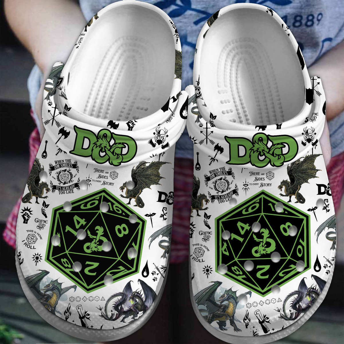 Dungeons And Dragons Game Crocs Crocband Clogs Shoes Comfortable For Men Women and Kids