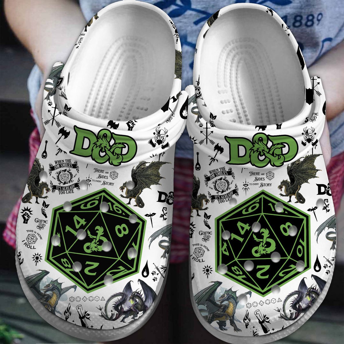 Dungeons And Dragons Game Crocs Crocband Clogs Shoes Comfortable For Men Women and Kids