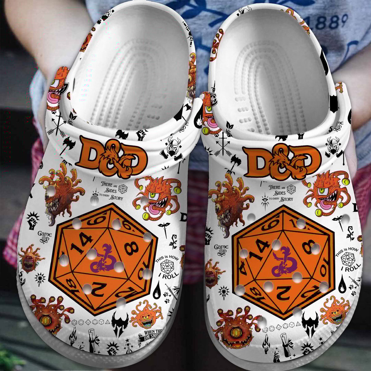 Dungeons And Dragons Game Crocs Crocband Clogs Shoes Comfortable For Men Women and Kids