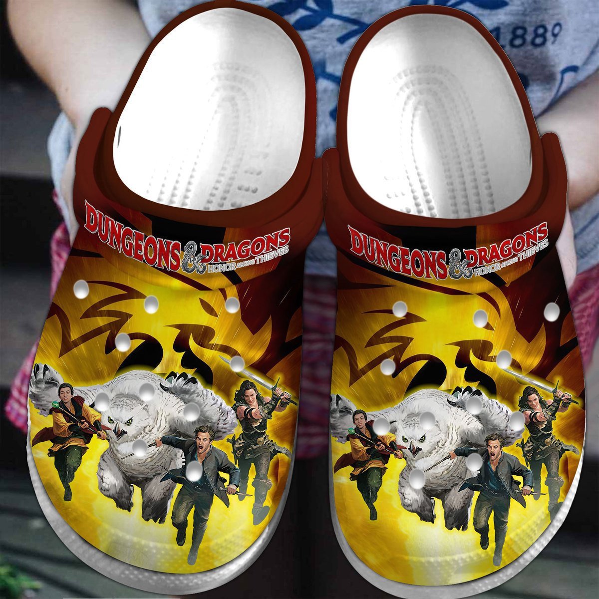 Dungeons And Dragons Game Crocs Crocband Clogs Shoes Comfortable For Men Women and Kids