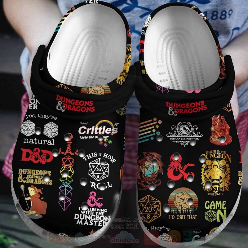 Dungeons and Dragons Game Crocs Crocband Clogs Shoes Comfortable For Men Women and Kids