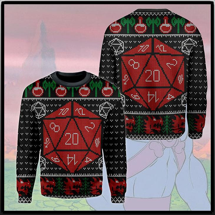 Dungeons And Dragons Ugly Christmas Sweater Adult 3D Funny Matching for family
