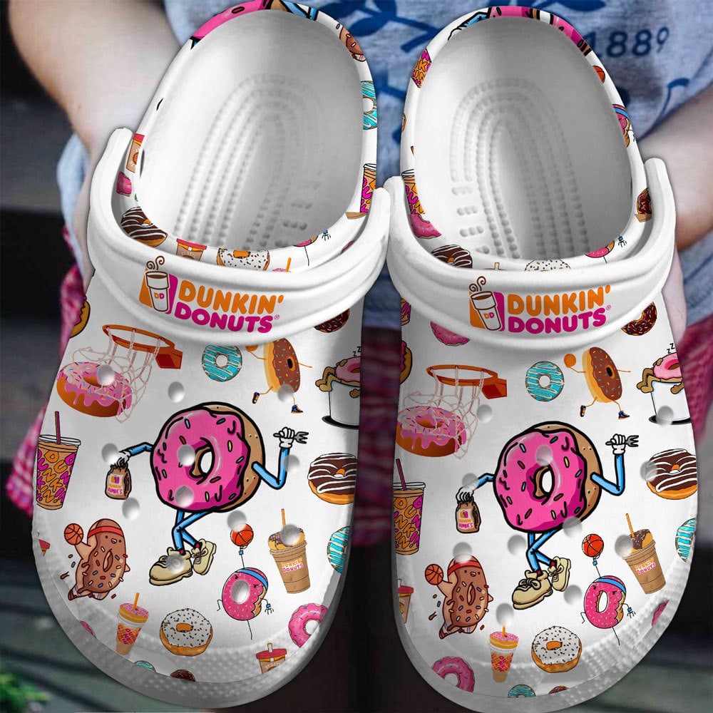 Dunkin Donuts Crocs Crocband Clogs Shoes Comfortable For Men Women and Kids