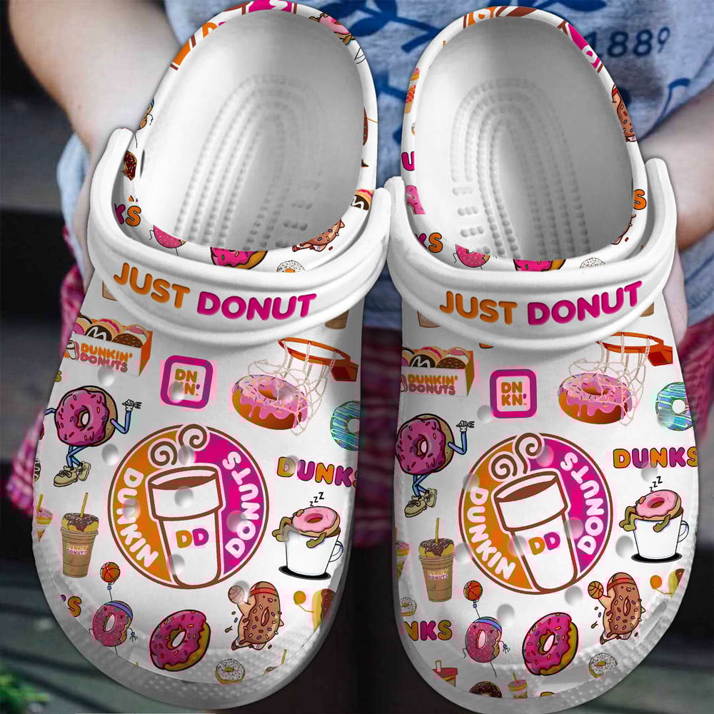 Dunkin Donuts Crocs Crocband Clogs Shoes For Men Women and Kids