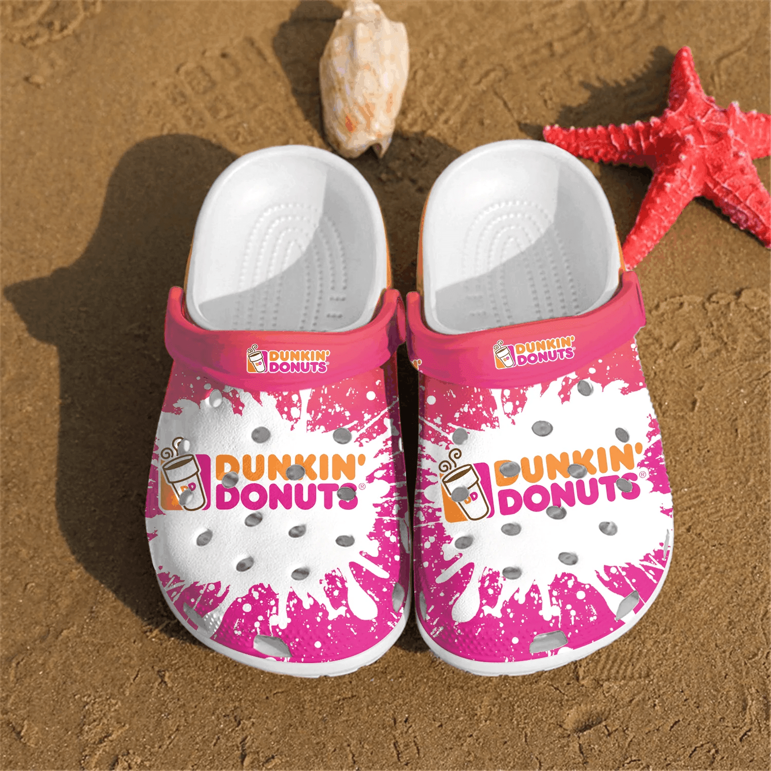 Dunkin Donuts Crocs Crocband Comfortable Shoes Clogs For Men Women