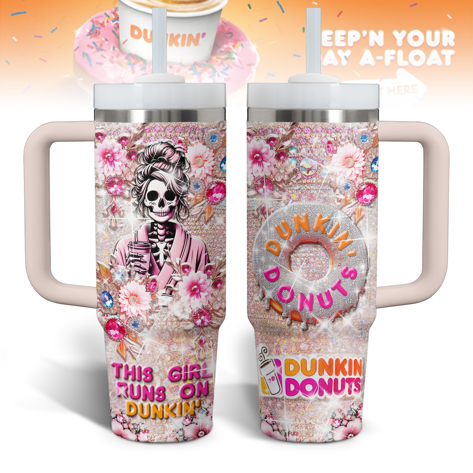 Dunkin Donuts Custom Stanley Cup 40 oz 30 oz Tumbler With HandleTVC2301527