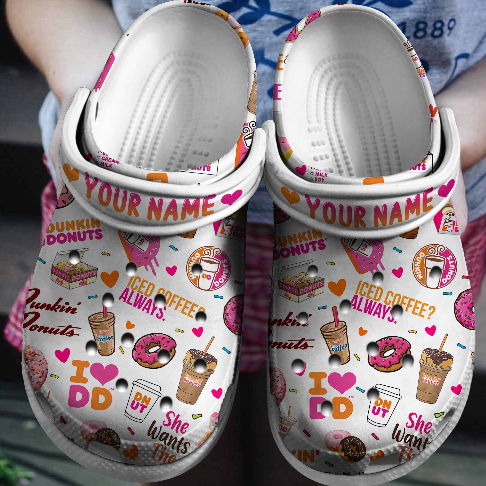 Dunkin Donuts Drink Crocs Crocband Clogs Shoes Comfortable For Men Women and Kids