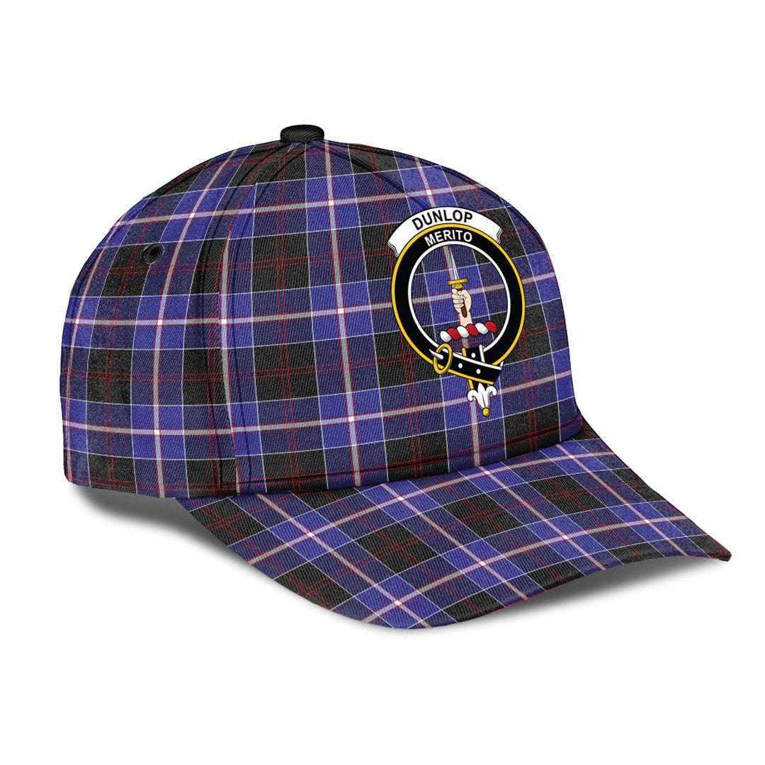 Dunlop Modern Tartan Baseball Cap, Tartan Plaid Cap with Family Crest K23 Trucker Hats Custom Hats Gifts For Men & Women