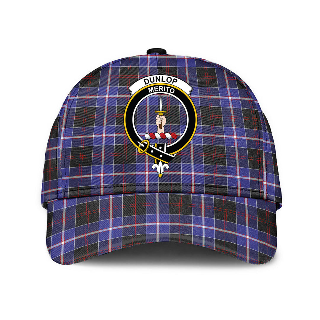 Dunlop Modern Tartan Baseball Cap, Tartan Plaid Cap with Family Crest K23 Trucker Hats Custom Hats Gifts For Men & Women