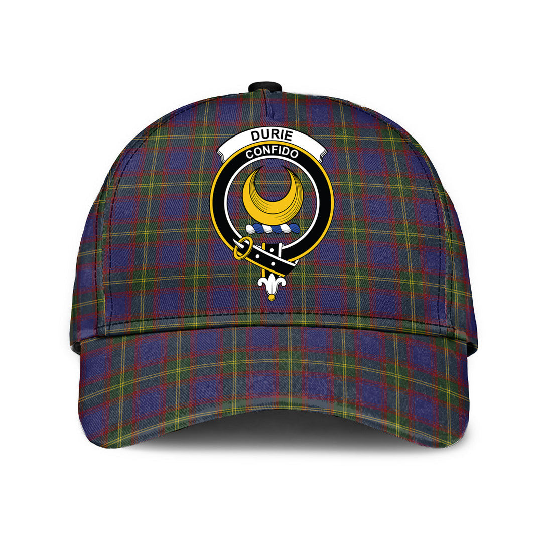 Durie Tartan Baseball Cap, Tartan Plaid Cap with Family Crest K23 Trucker Hats Custom Hats Gifts For Men & Women