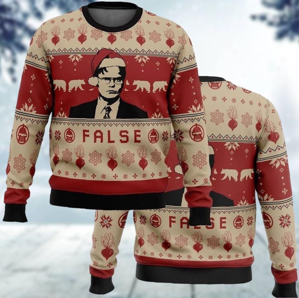 Dw Schrute Ugly Christmas Sweater, The Office Xmas Sweater, The Office Christmas