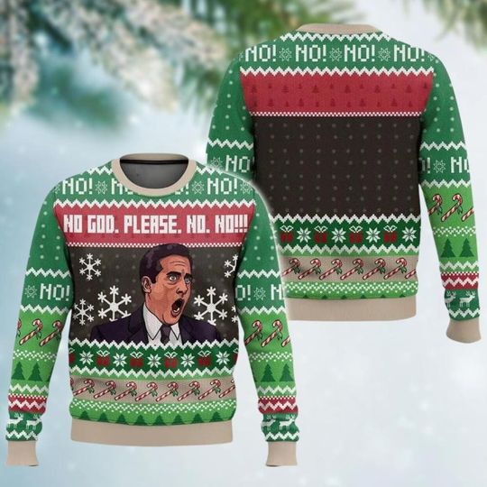 Dw Schrute Ugly Sweater, Michael Scott Christmas Sweater, The Office Sitcom Xmas Sweater - Image 7
