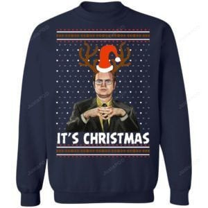Dwight Schrute Its Christmas Ugly Christmas Sweater Adult 3D Funny Matching for family