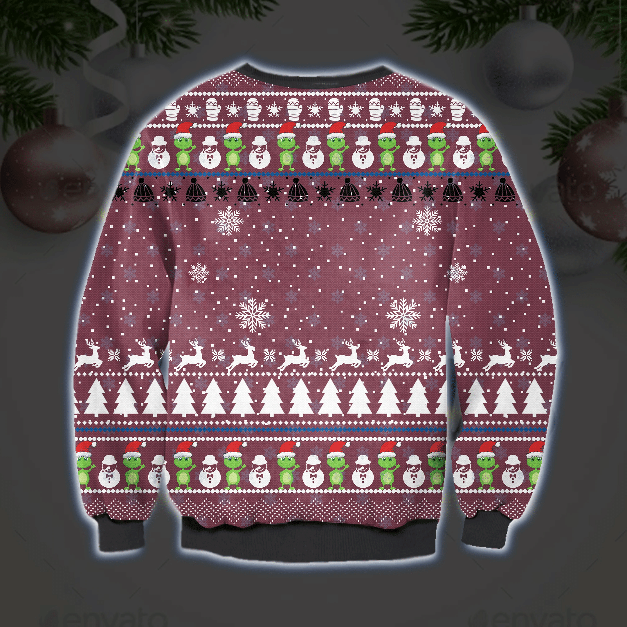 E.T. The Extra-Terrestrial Ugly Christmas Sweater Adult 3D Funny Matching for family - Image 2