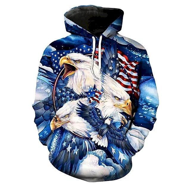EAGLE 3D All Over Print Hoodie, Zip Hoodie