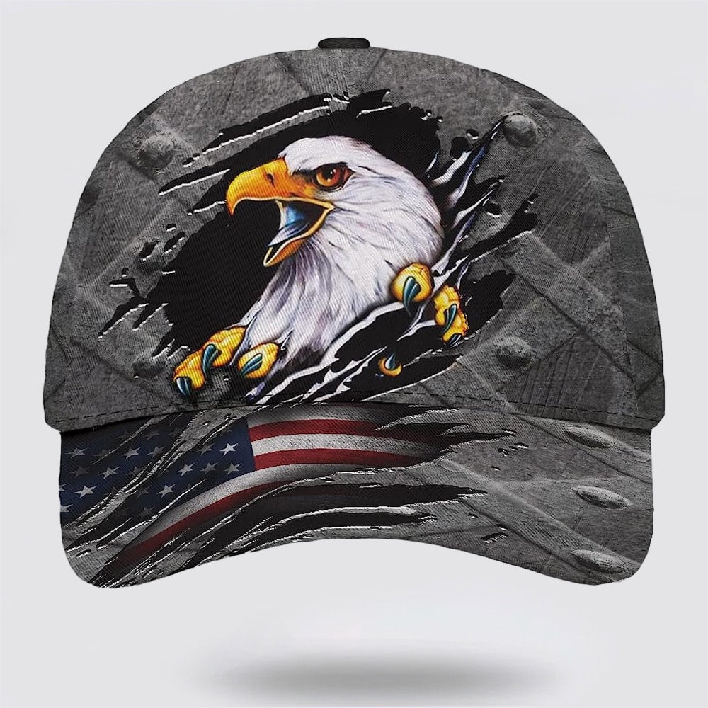 Eagle American Flag Baseball Cap - Christian Hats for Men and Women Trucker Hats Custom Hats Gifts For Men & Women