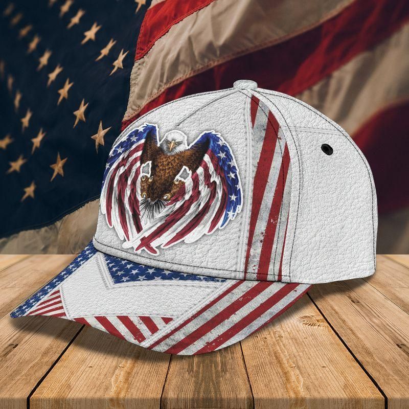 Eagle American Flag Wings White Classic Cap Baseball Cap Trucker Hats Custom Hats Gifts For Men & Women
