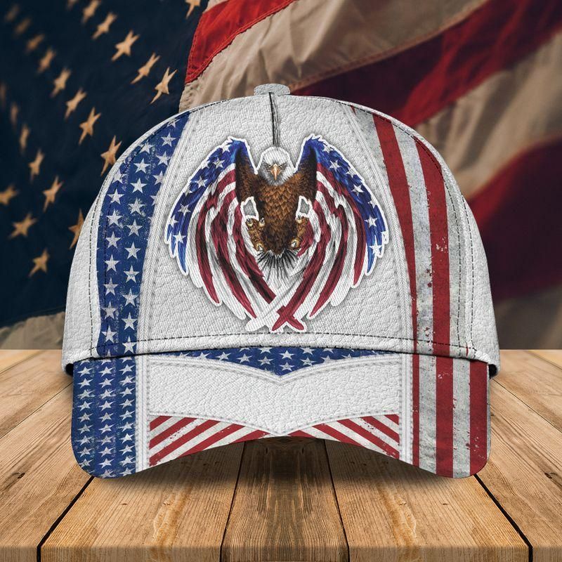 Eagle American Flag Wings White Classic Cap Baseball Cap Trucker Hats Custom Hats Gifts For Men & Women
