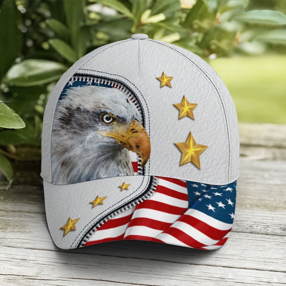 Eagle And US Flag Baseball Cap, Christian, Jesus Hat Trucker Hats Custom Hats Gifts For Men & Women