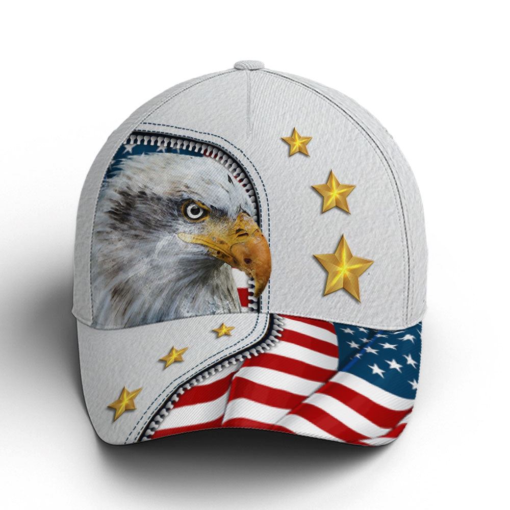 Eagle And US Flag Baseball Cap, Christian, Jesus Hat Trucker Hats Custom Hats Gifts For Men & Women