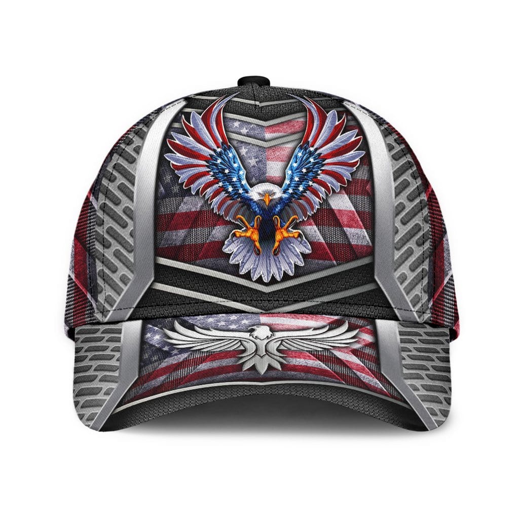 Eagle Baseball Cap Eagle American Flag Black Classic Hat Trucker Hats Custom Hats Gifts For Men & Women