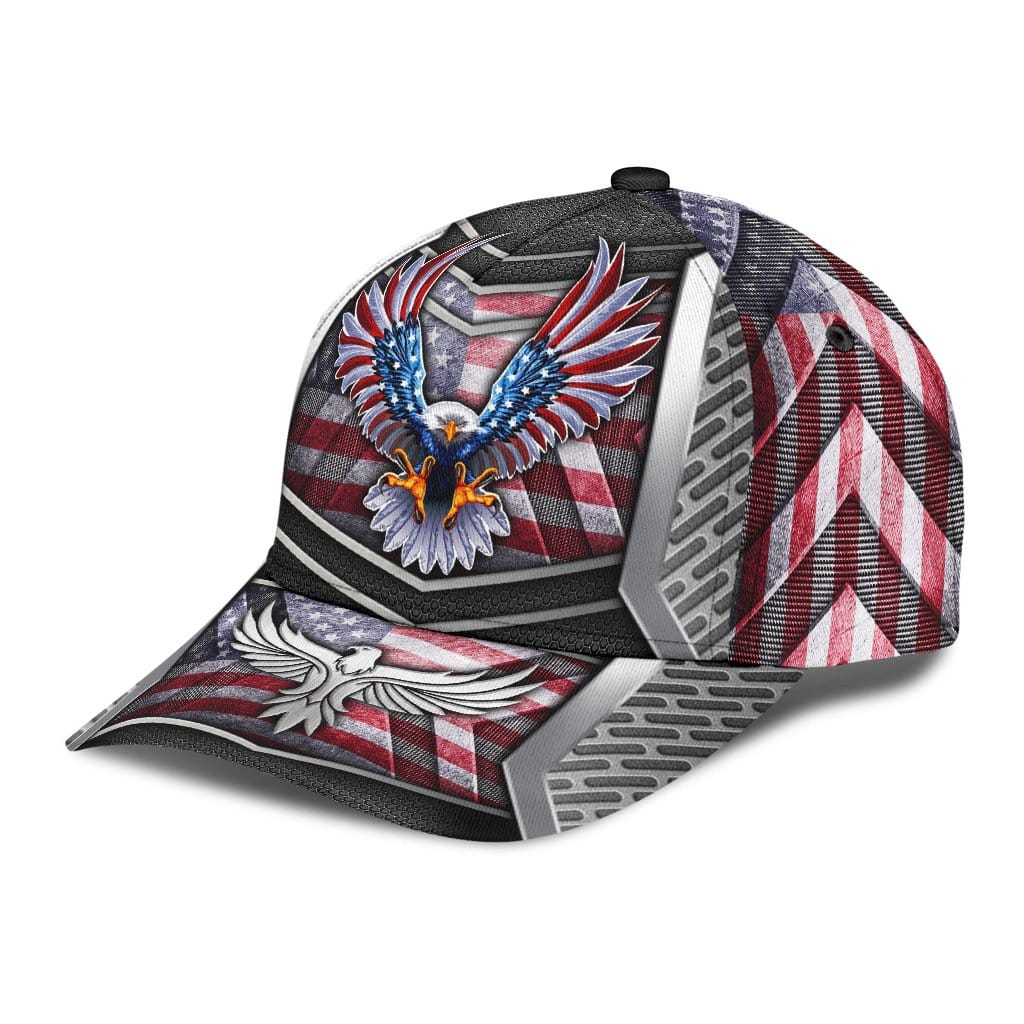 Eagle Baseball Cap Eagle American Flag Black Classic Hat Trucker Hats Custom Hats Gifts For Men & Women