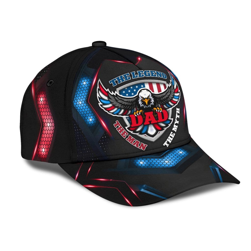 Eagle Baseball Cap Eagle Dad Man Myth Legend Classic Hat Trucker Hats Custom Hats Gifts For Men & Women