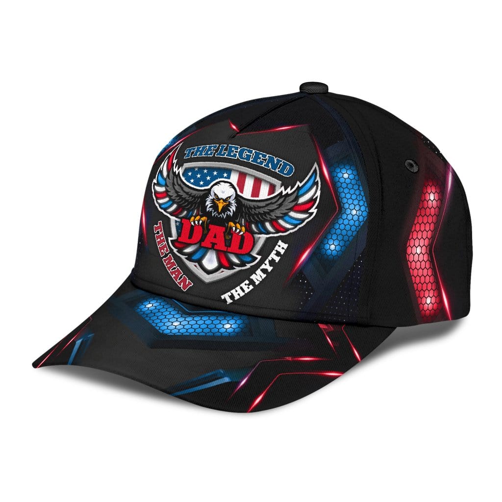 Eagle Baseball Cap Eagle Dad Man Myth Legend Classic Hat Trucker Hats Custom Hats Gifts For Men & Women
