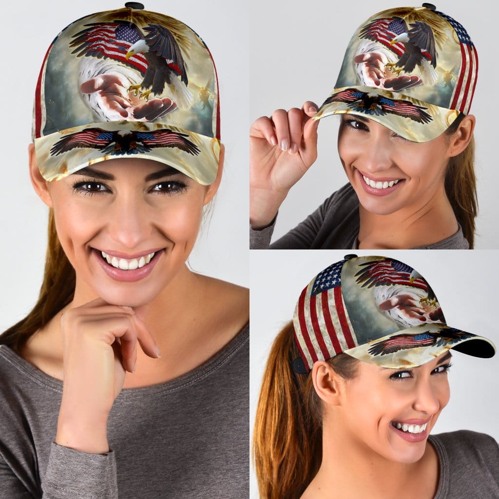 Eagle Baseball Cap Eagle Fly Landing American Flag Classic Hat Trucker Hats Custom Hats Gifts For Men & Women