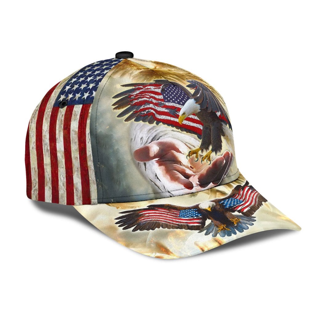 Eagle Baseball Cap Eagle Fly Landing American Flag Classic Hat Trucker Hats Custom Hats Gifts For Men & Women