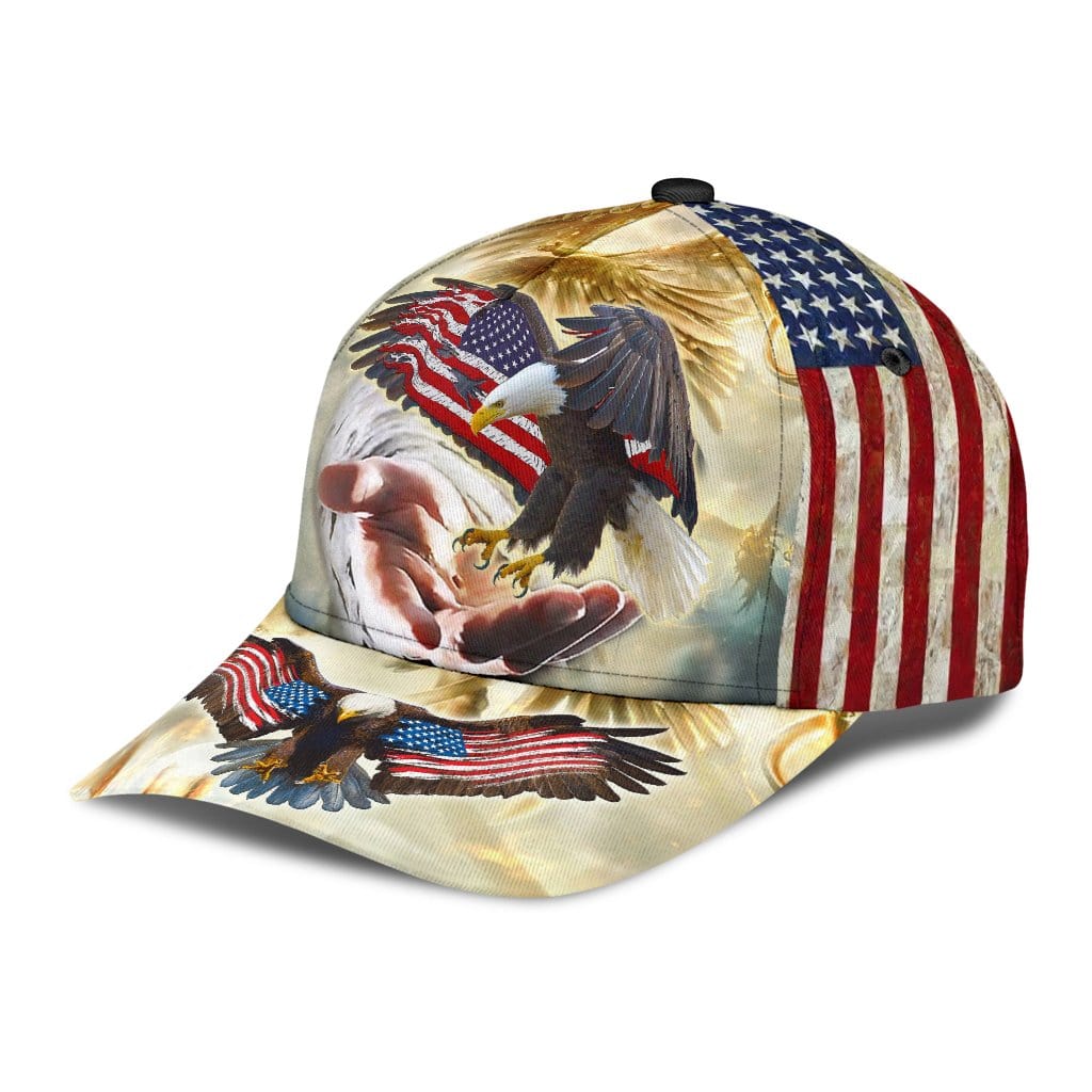 Eagle Baseball Cap Eagle Fly Landing American Flag Classic Hat Trucker Hats Custom Hats Gifts For Men & Women