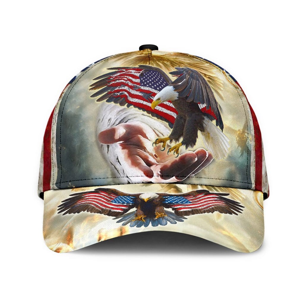 Eagle Baseball Cap Eagle Fly Landing American Flag Classic Hat Trucker Hats Custom Hats Gifts For Men & Women