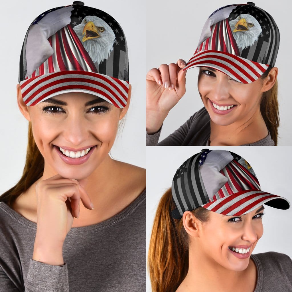 Eagle Baseball Cap Eagle God Blessed American Classic Hat Trucker Hats Custom Hats Gifts For Men & Women
