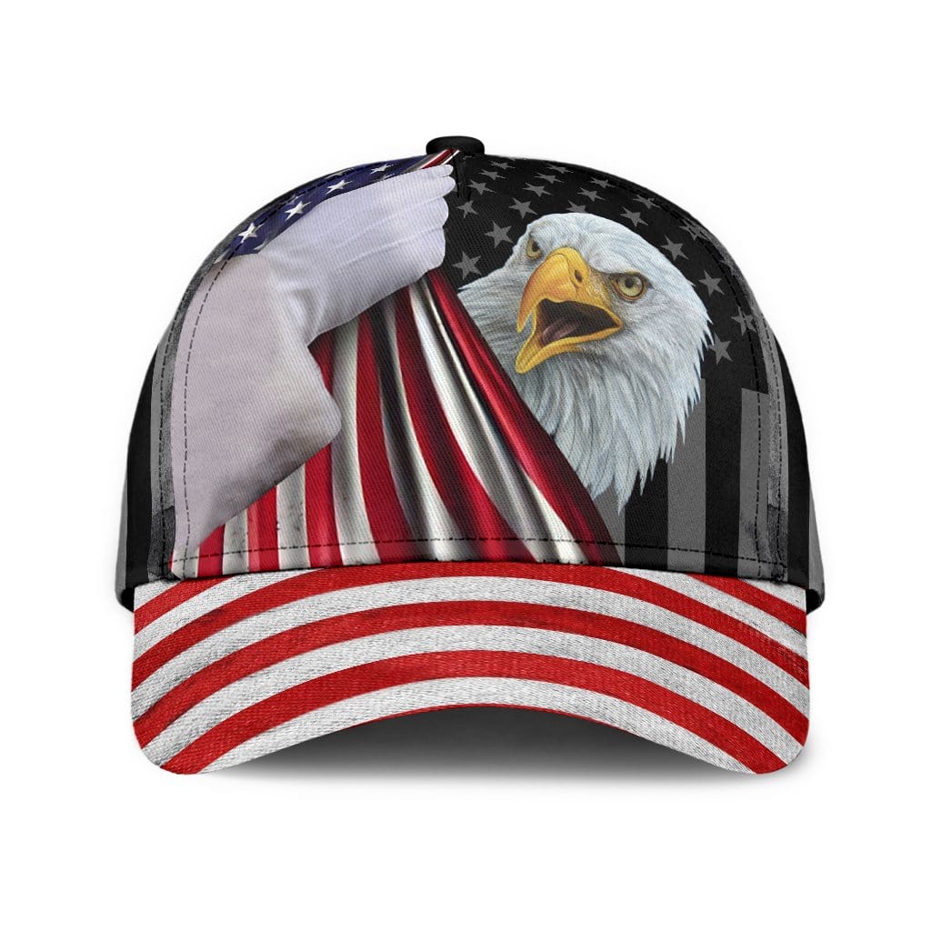 Eagle Baseball Cap Eagle God Blessed American Classic Hat Trucker Hats Custom Hats Gifts For Men & Women
