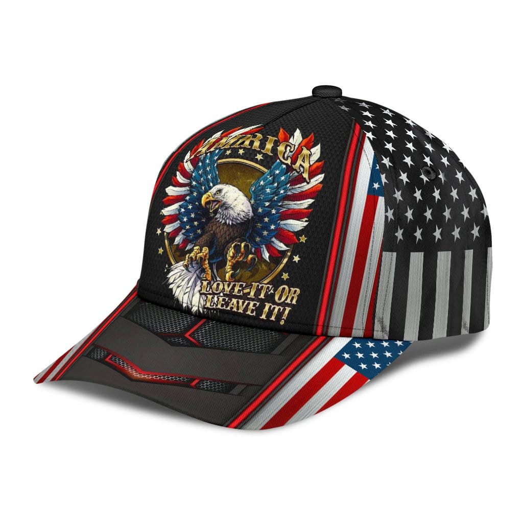 Eagle Baseball Cap Eagle Love It Or Leave It Classic Hat Trucker Hats Custom Hats Gifts For Men & Women