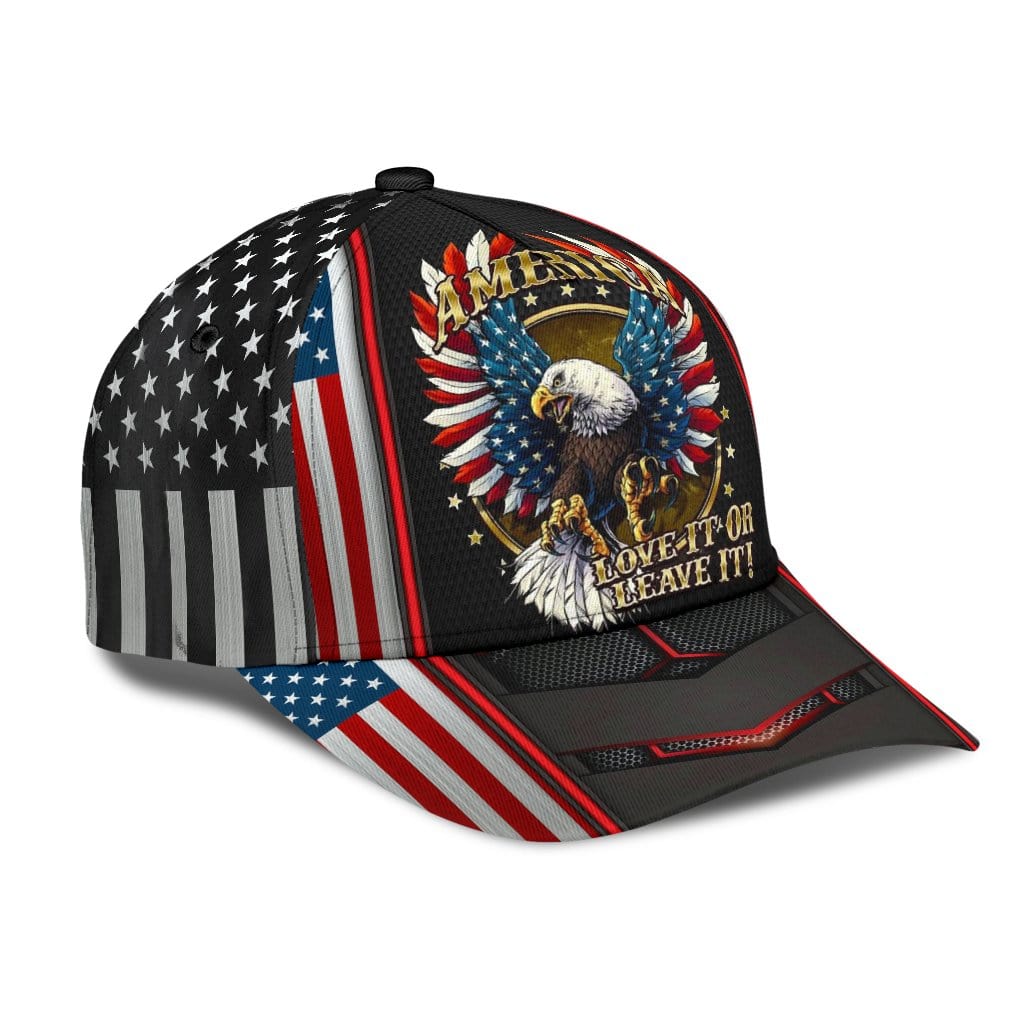 Eagle Baseball Cap Eagle Love It Or Leave It Classic Hat Trucker Hats Custom Hats Gifts For Men & Women