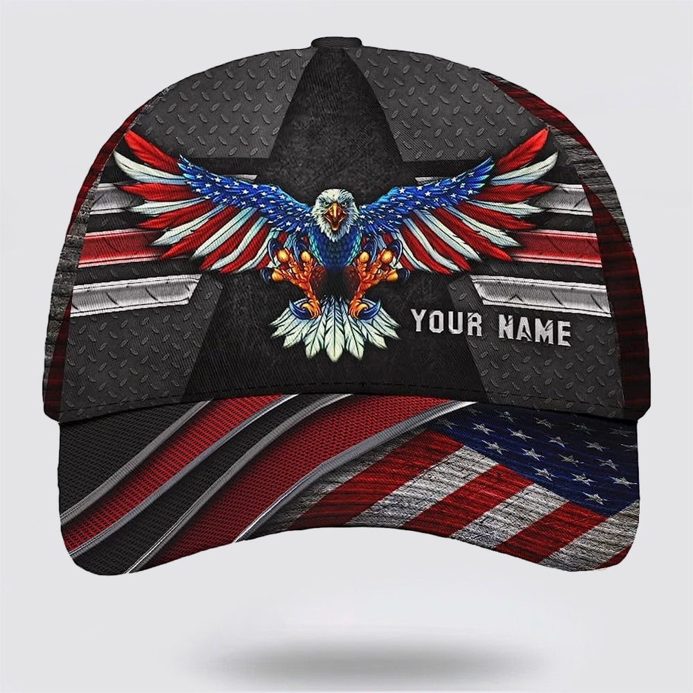 Eagle Custom Name Baseball Cap - Christian Hats for Men and Women Trucker Hats Custom Hats Gifts For Men & Women