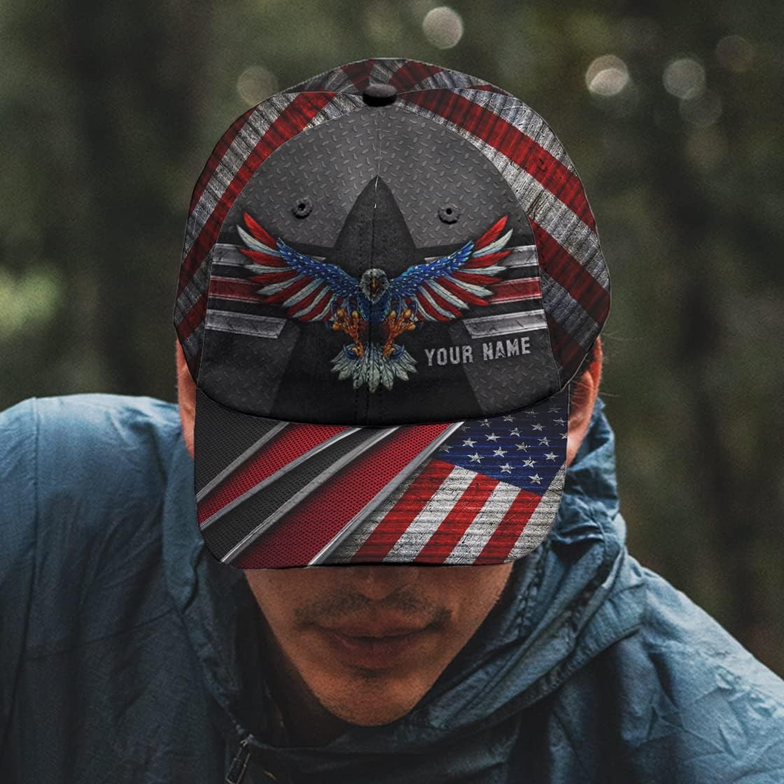 Eagle Custom Name Baseball Cap - Christian Hats for Men and Women Trucker Hats Custom Hats Gifts For Men & Women