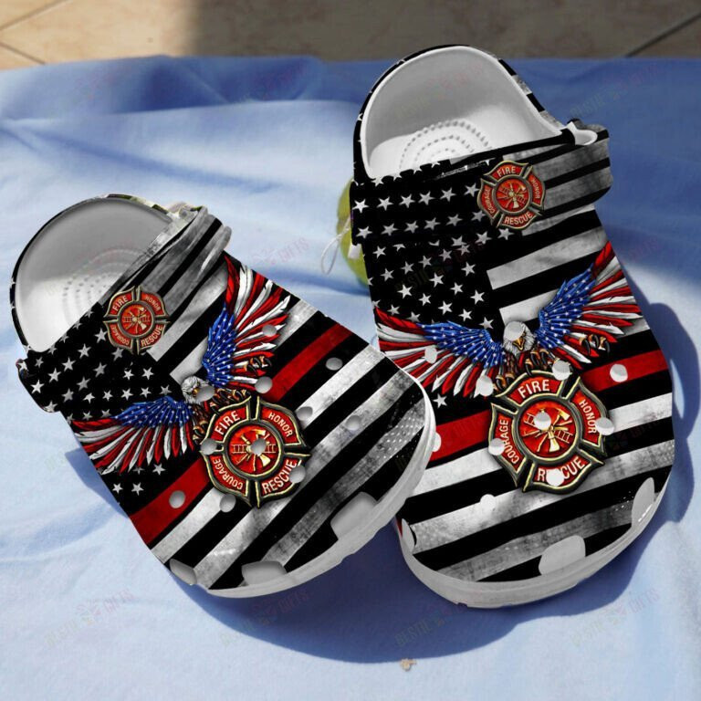 Eagle Firefighter Of Usa Shoes clogs Gifts For Men Father Brother Son