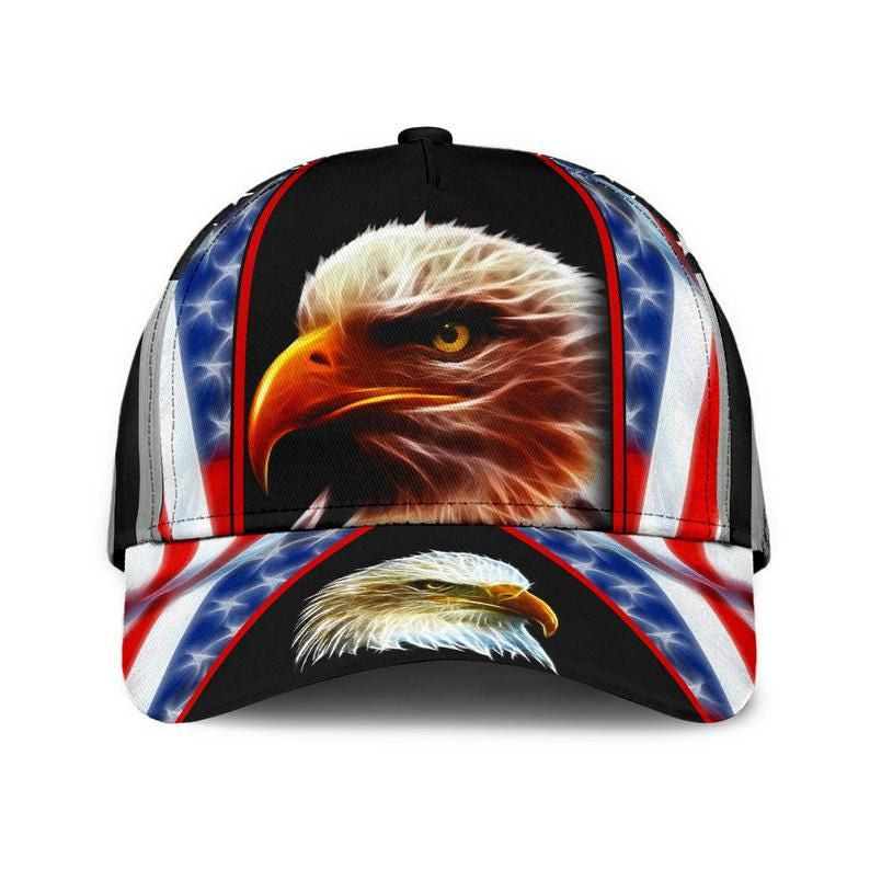 Eagle Fractal Hat Classic Cap 3D For Summer, Strapback Cap, Human Cap, Trending Cap, American Cap Trucker Hats Custom Hats Gifts For Men & Women