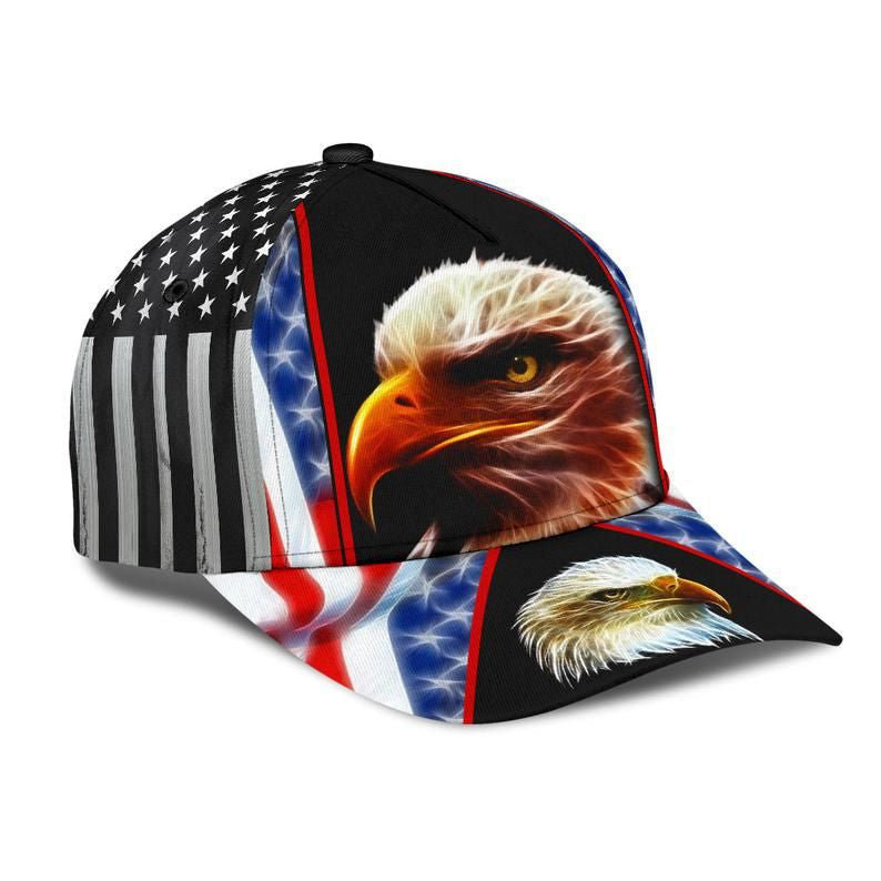Eagle Fractal Hat Classic Cap 3D For Summer, Strapback Cap, Human Cap, Trending Cap, American Cap Trucker Hats Custom Hats Gifts For Men & Women