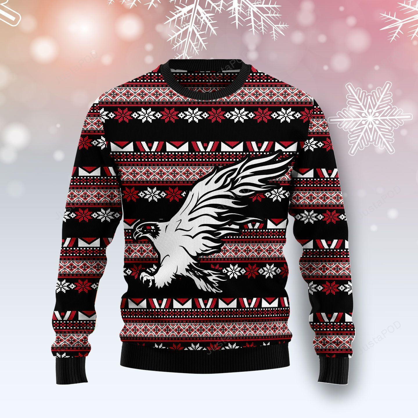 Eagle Native Ugly Christmas Sweater Adult 3D Funny Matching for family