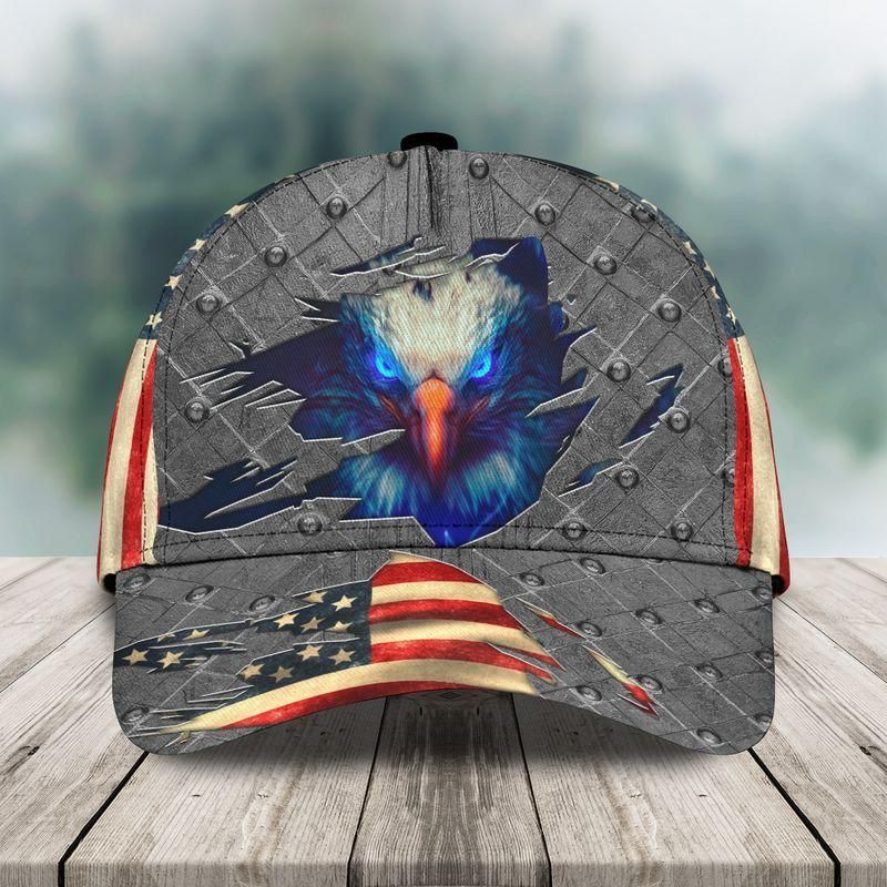 Eagle Patriot Grey Classic Cap Baseball Cap Trucker Hats Custom Hats Gifts For Men & Women