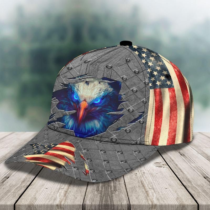 Eagle Patriot Grey Classic Cap Baseball Cap Trucker Hats Custom Hats Gifts For Men & Women