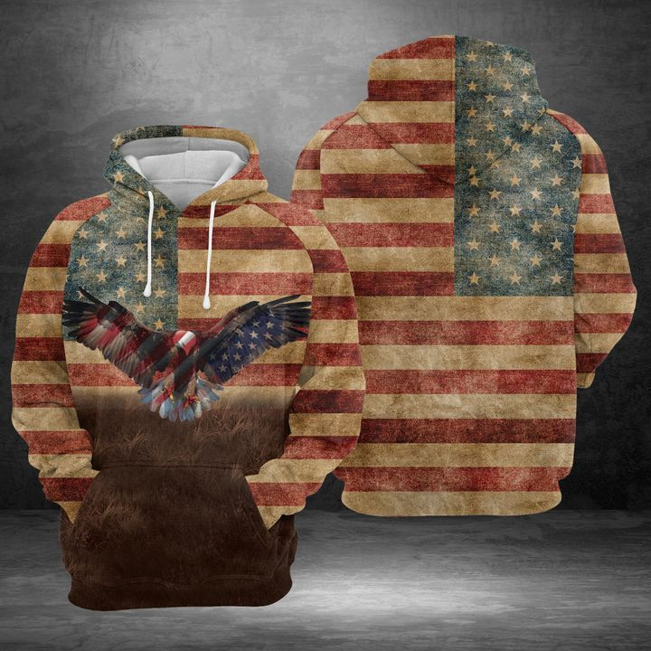 Eagle Proud 3D All Over Print Hoodie, Zip Hoodie